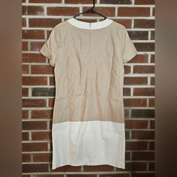 Michael Kors: Nomad Tan/White Midi Dress | NWT!! - Picture 6 of 8